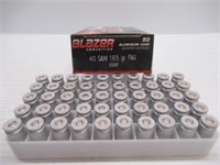 (50) Rounds of Blazer 40 S&W 165 grain FMJ