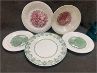 Homer Laughlin Pastoral Green saucers & more