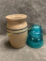 old blue band butter churn base- childs size