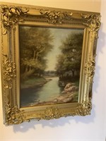 Oil on canvas painting, signed by artist