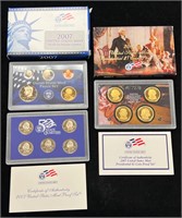 2007 US Mint Proof Sets in Boxes with COAs