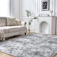 $80 Area Rugs for Living Room Light Grey Fluffy