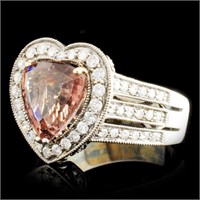 3.49ct Tourmaline & 0.88ctw Diam Ring in 18K Gold