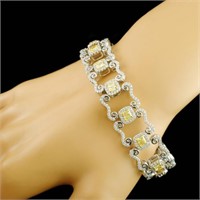 8.24ctw Fancy Yellow Diamond Bracelet in 18k WG