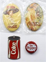 VTG DR. PEPPER CAP, (2) COCA COLA 1973