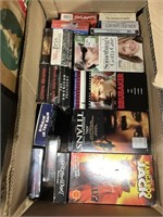 box of VHS tapes