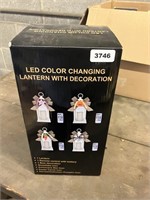 LED color changing lantern w/ decorations NEW