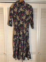 VINTAGE STUART ALAN FLORAL DRESS