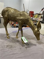 BRASS DEER, 13"T X 18" LONG