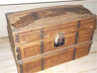 early dome top child's or doll trunk w/ Legos