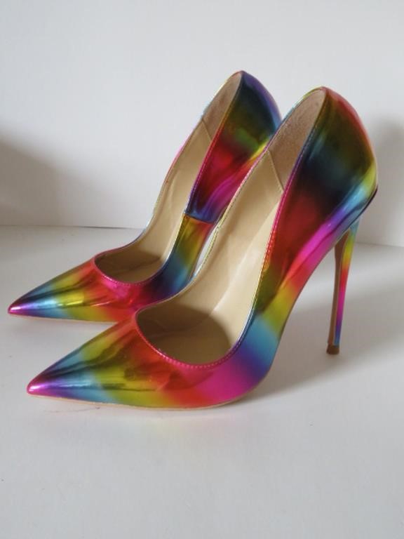 NEW RAINBOW HEELS SIZE 8