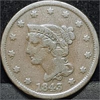 1843 US Large Cent