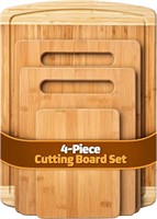 $46 4Pcs Bamboo Cutting Board Set