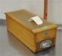 Antique cash drawer, 7.5x18x6