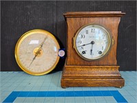 Vtg Wittnauer barometer & Seth Thomas mantle clock