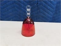 5" Cranberry Glass vintage Bell