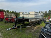Landau Elite 255 Pontoon Boat and Trailer