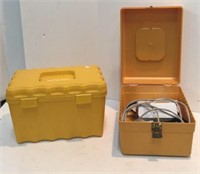 2 Yellow Sewing Containers T10G