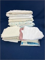 Assorted sheets and pillow cases