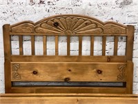 Carved Accent Queen Bed w/ Rails
