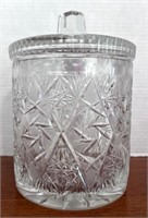 Cut Glass Crystal Ice Bucket w/ Lid