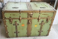 Victorian Wood Travelling Trunk/Chest with Tray