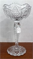 Cut Glass Crystal Tall Compote