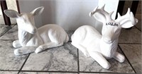 Buck & Doe Ceramic Deer Figurines