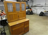 Hoosier cabinet 42w x 70"tall, side panel partial