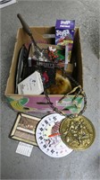 Box Lot - Rug Beater, Thermometer, Etc