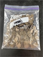 Bag of assorted wheat cents