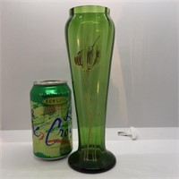 Green Art Glass Tall Vase