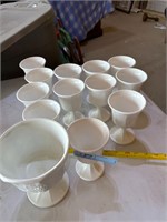 White Glass Cups