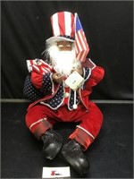 Patriotic Sitting Santa