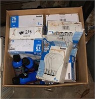 LOT OF LIGHT BULBS AND LUBRICANT