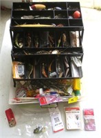 Fishing tackle box w/supplies