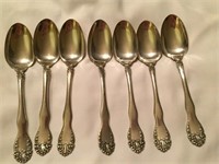 Set of 7 Teaspoon 1835 R Wallace A1    6" length