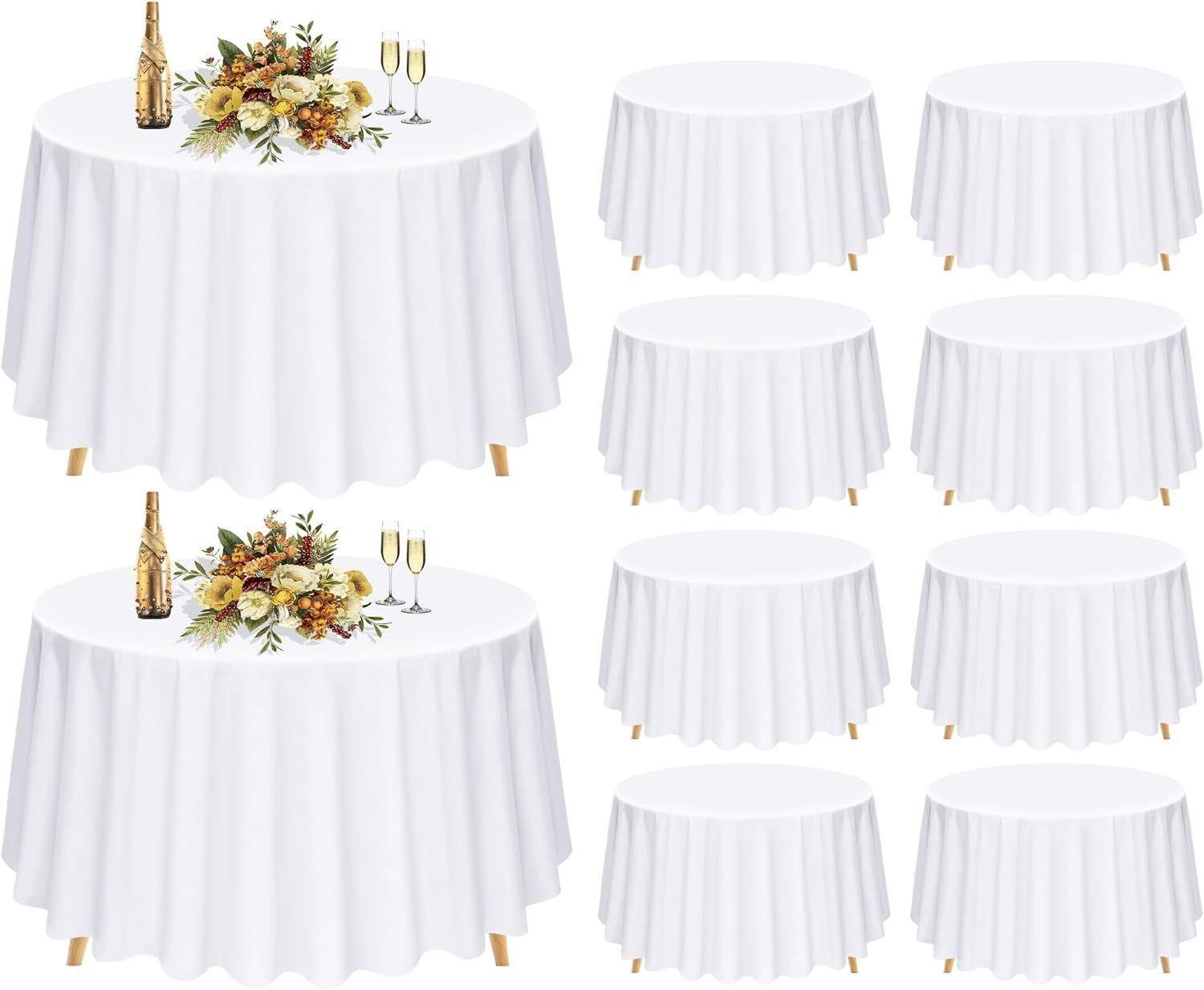 NEW 10 Pack Round Tablecloth 96 inch ,