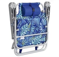 SUNNYFEEL BLUE LEAF RECLINING BEACH CHAIR