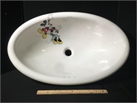 Mickey & Minnie Themed Porcelain Sink