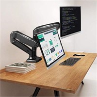 HUANUOAV DUAL MONITOR STAND ADJUSTABLE 13-27"