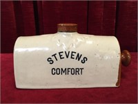 Antique Stevens Comfort Stoneware Foot Warmer