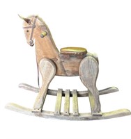 Vintage wood rocking horse