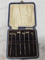 early silver chicken cocktail forks