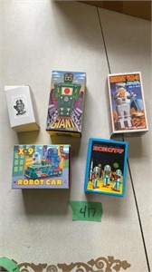 Vintage Robot cars, and robots