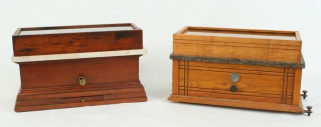 (2) 19th C. Pharmaceutical Scales w/ Marble Tops