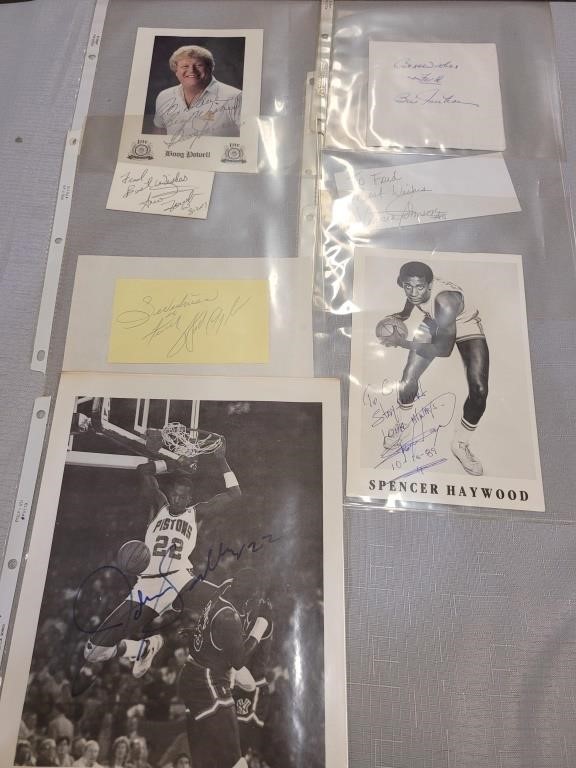 Misc Lot of Autographs NBA Spencer Haywood