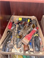 assorted tools including screwdrivers pliers