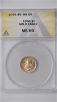 1996 $5 Gold Eagle ANACS MS 69