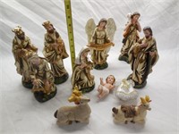 Nativity Figures, No Cradle or Manger
